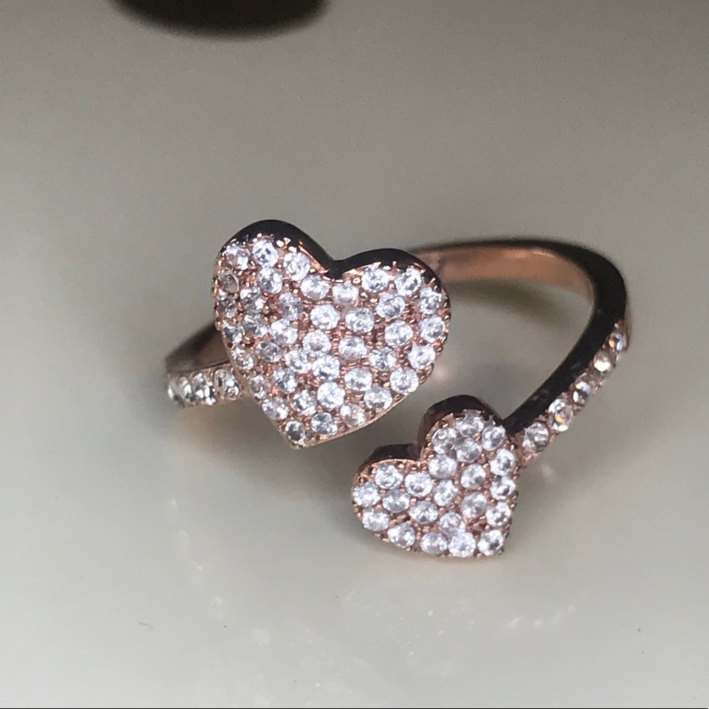 Kate Spade Pavé Heart Rose Gold Ring.